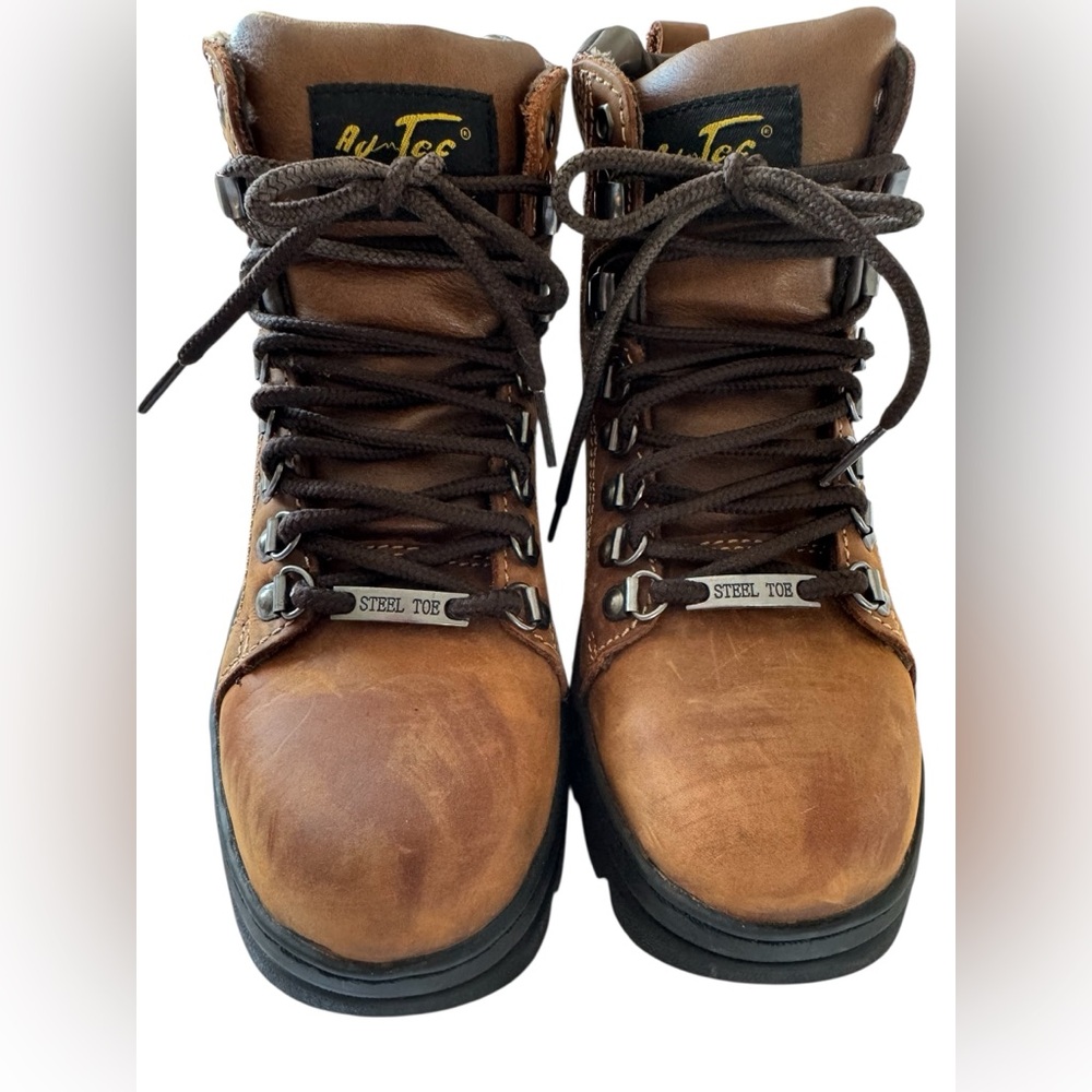 AdTec Steel Toe Work Boots • Women’s 8.5 • Oil Resistant Leather